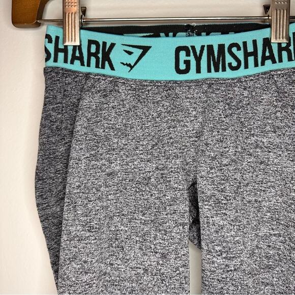 GYMSHARK Flex Leggings Gray & Teal Dry Moisture size XS - Picture 2 of 6